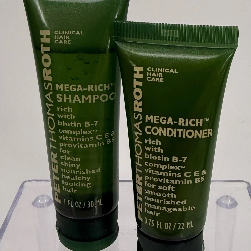 Peter‎ Thomas Roth Mega Rich Shampoo 1oz & Conditioner .75 Oz Travel Size New